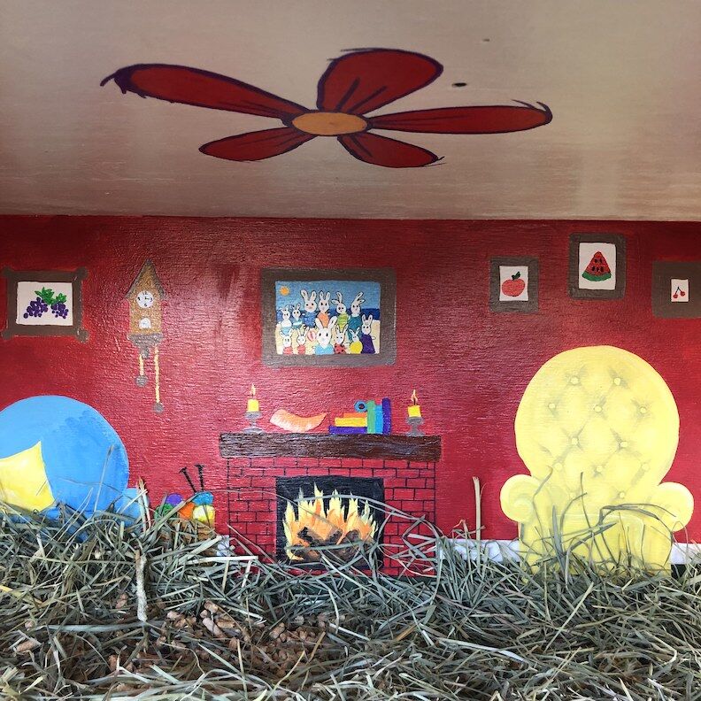 Rabbit House interior-ceiling fan